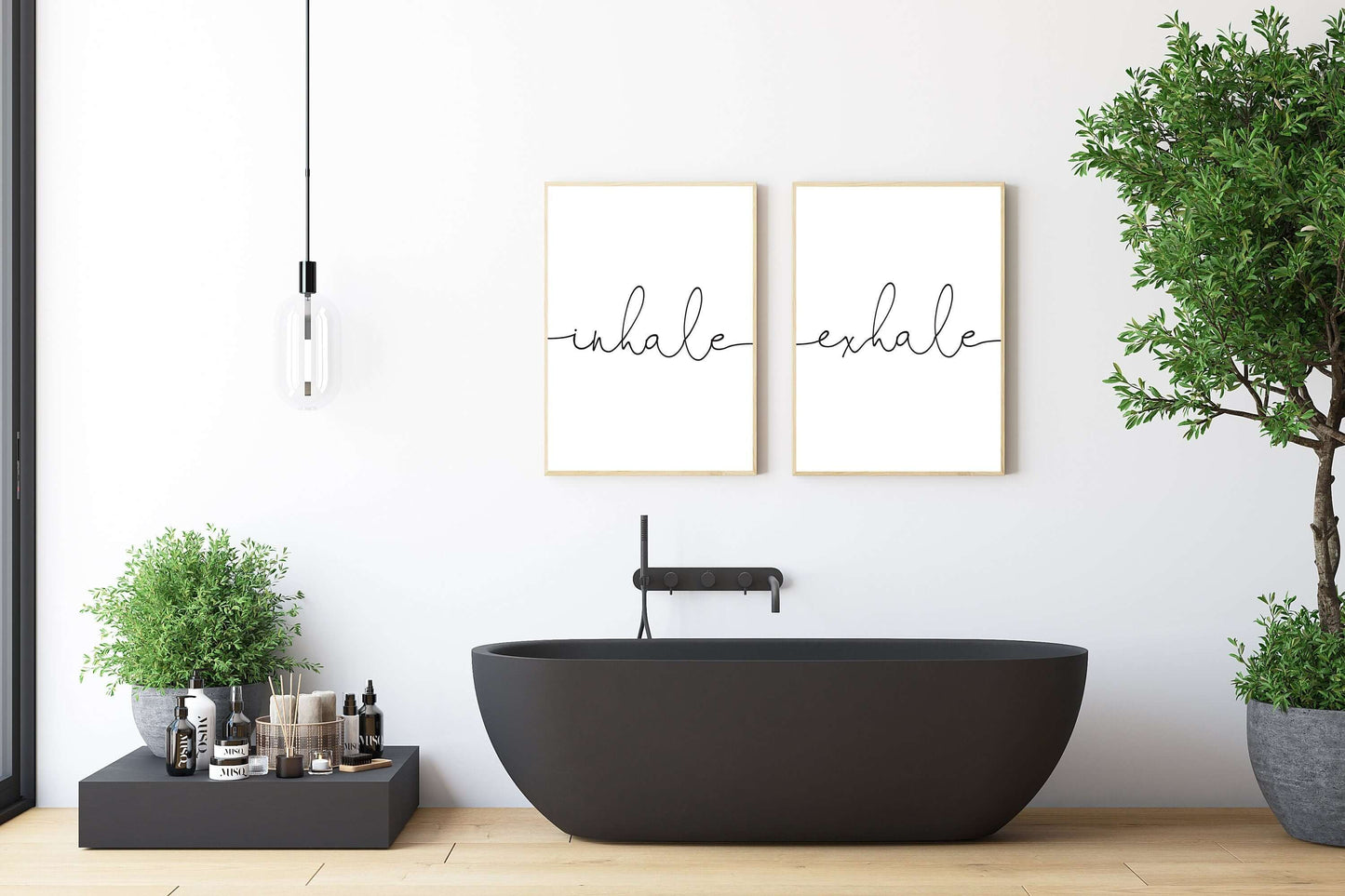 Inhale Exhale Prints, Set Of 2 Prints, Yoga Gift, Pilates Posters, Bedroom Prints, Wall Art, Home Decor, Home Prints, Bedroom Wall Art