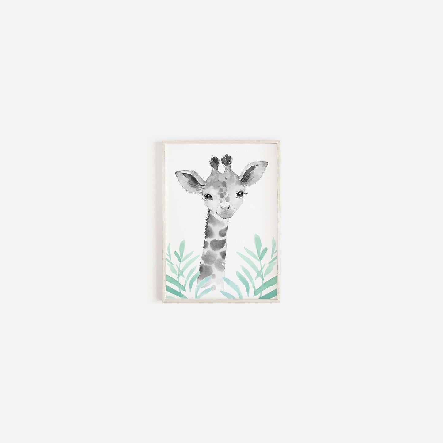 Safari Animal Prints Boys and Girls Nursery Set, Black & White With Foliage, Safari Nursery Decor, Animal Nursery Prints, Nursery Wall Art