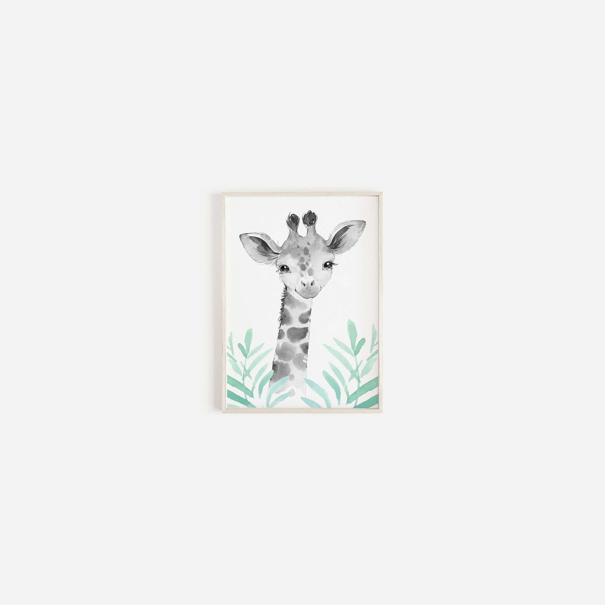 Safari Animal Prints Boys and Girls Nursery Set, Black & White With Foliage, Safari Nursery Decor, Animal Nursery Prints, Nursery Wall Art