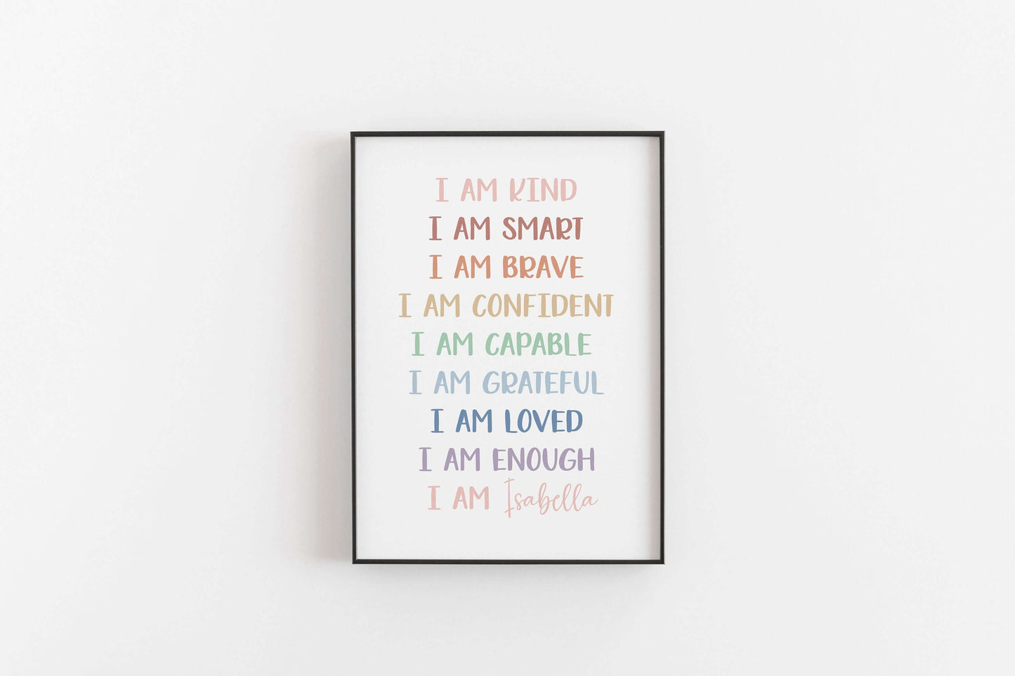 Personalised Girls Affirmation Print, Girls Bedroom Print, Kids Wall Decor, Nursery Prints, Nursery Decor, Inspirational Girl Wall Art
