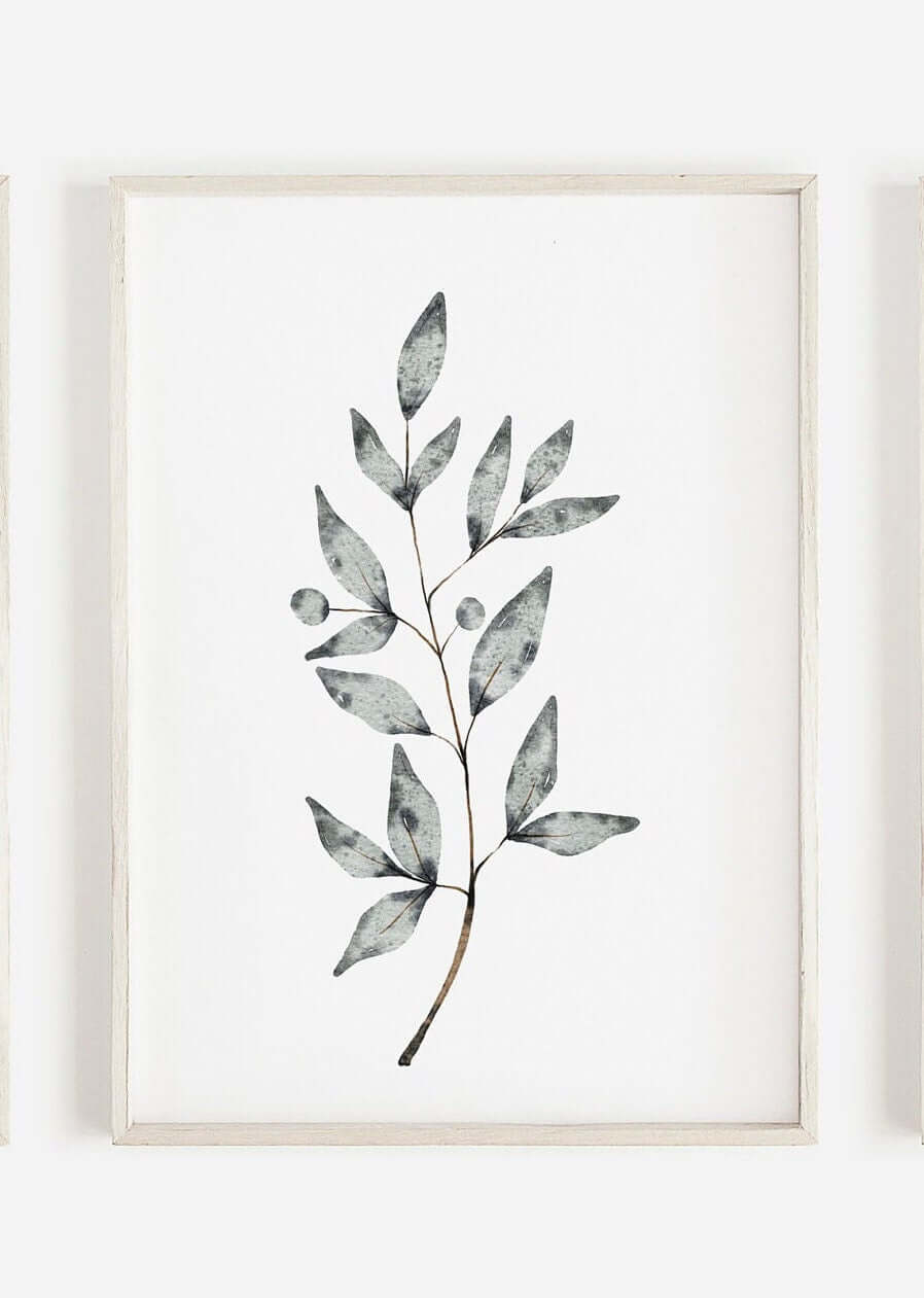 Botanical Prints, Set of 3 Prints, Wall Art, Home Decor, Bathroom Decor, Botanical Illustration, Leaf Prints, Bathroom Prints, Home Prints