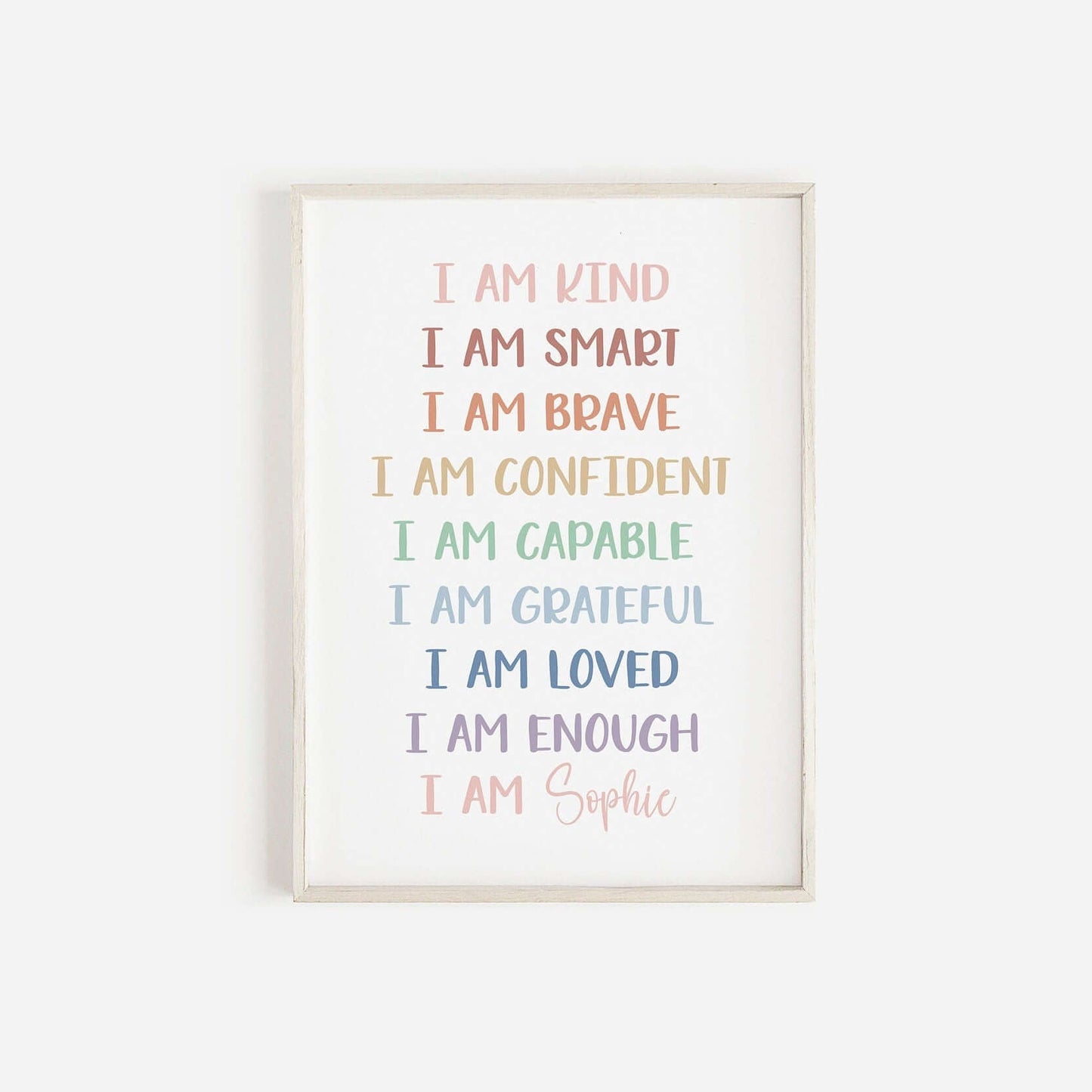Personalised Girls Affirmation Print, Girls Bedroom Print, Kids Wall Decor, Nursery Prints, Nursery Decor, Inspirational Girl Wall Art