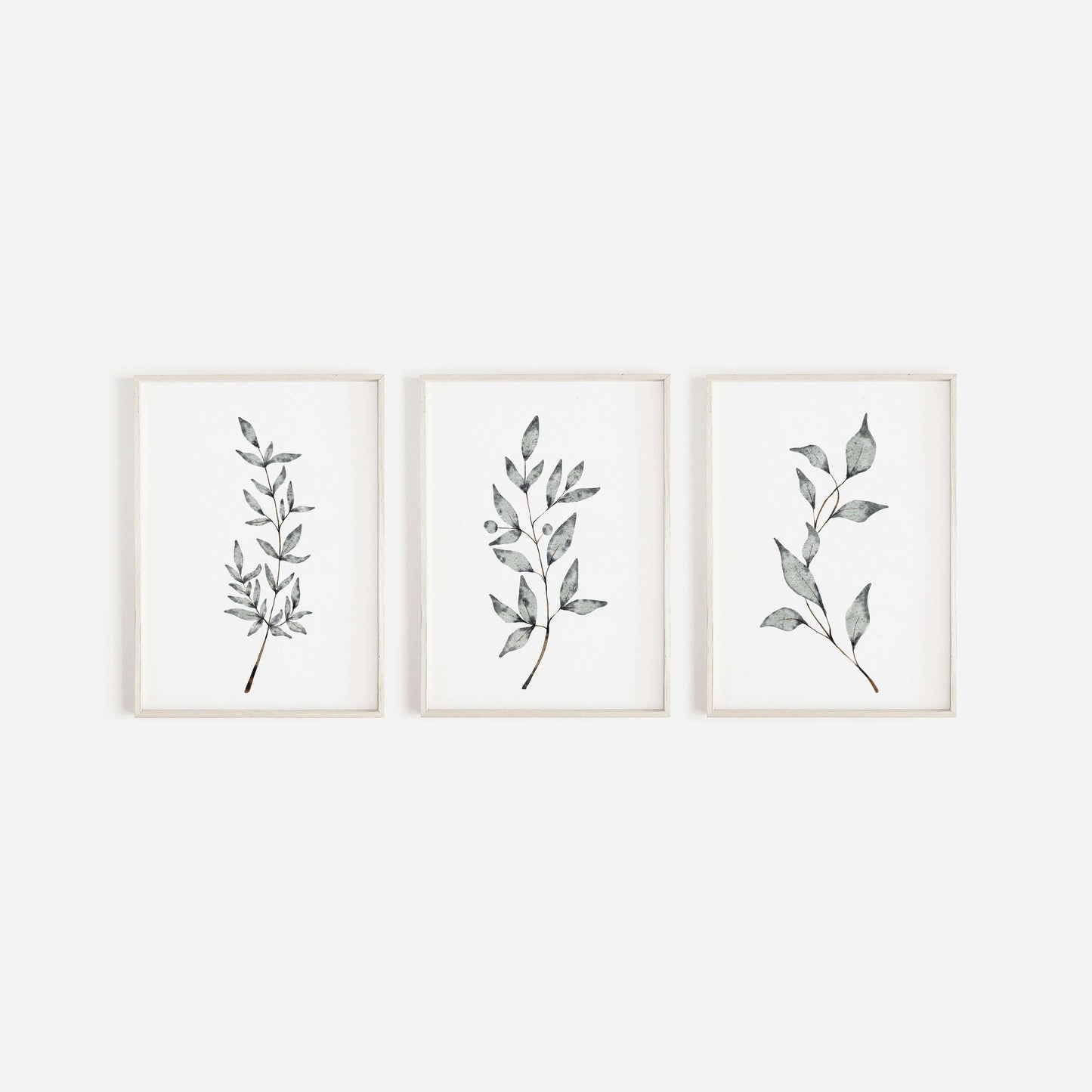 Botanical Prints, Set of 3 Prints, Wall Art, Home Decor, Bathroom Decor, Botanical Illustration, Leaf Prints, Bathroom Prints, Home Prints