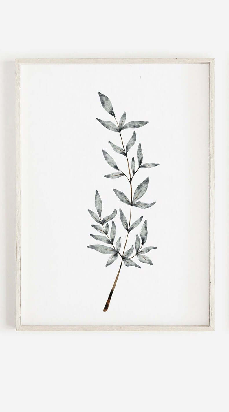 Botanical Prints, Set of 3 Prints, Wall Art, Home Decor, Bathroom Decor, Botanical Illustration, Leaf Prints, Bathroom Prints, Home Prints