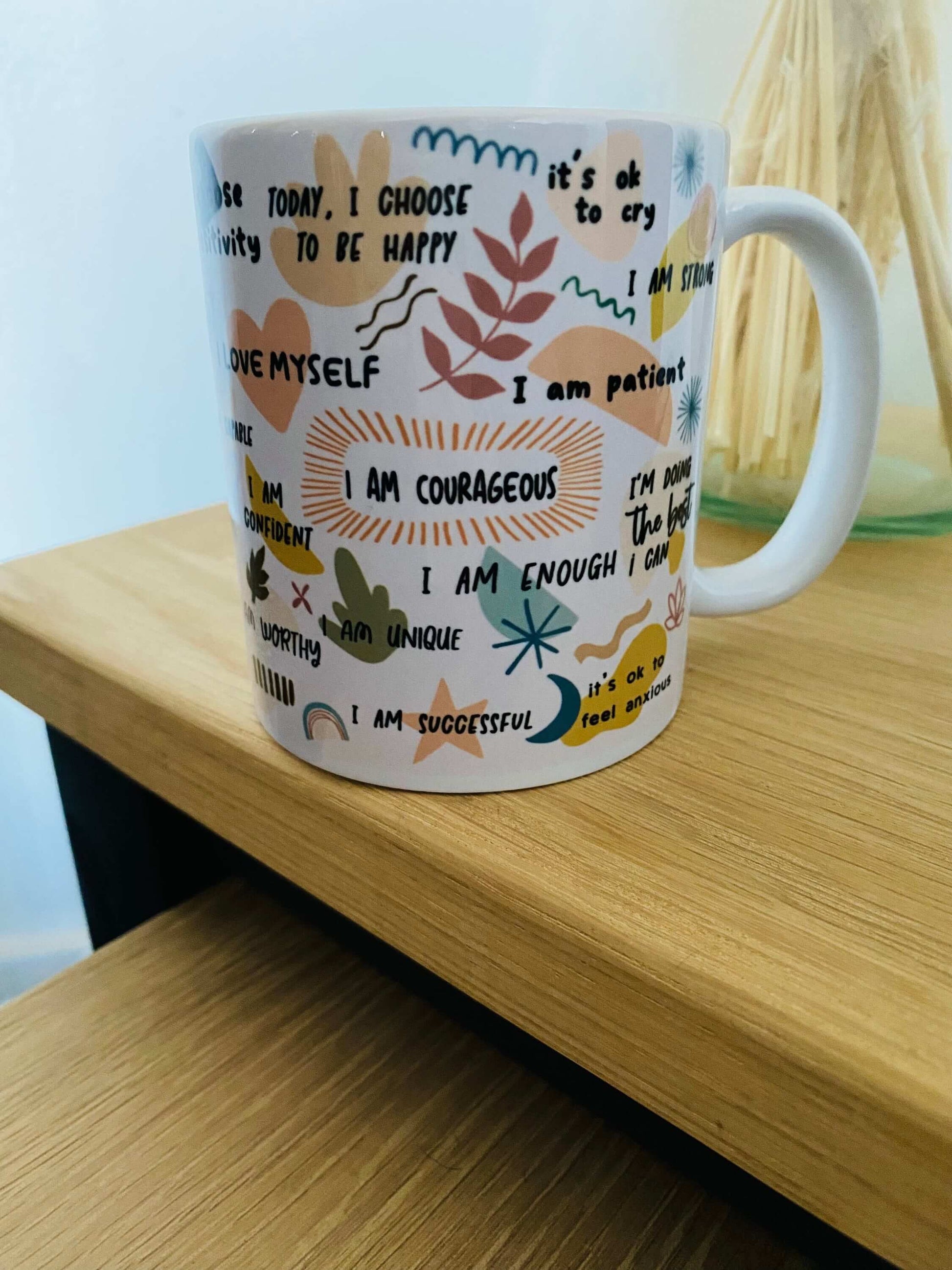 My Daily Affirmation Mug, Boho Design Mug, Motivational Quotes Mug, Positivity Mug, Best Friend Gift, Gifts for Her, Inspirational gifts