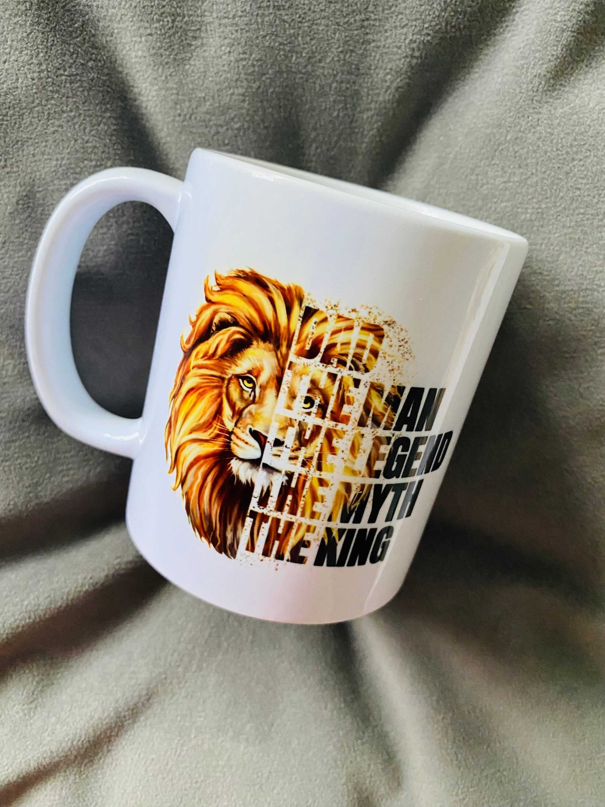 Father's Day Gift, Dad Mug, Gift For Dad, Lion Mug, The King, Dad Gift, Ceramic 11oz Mug, Gifts For Him, Birthday Gift