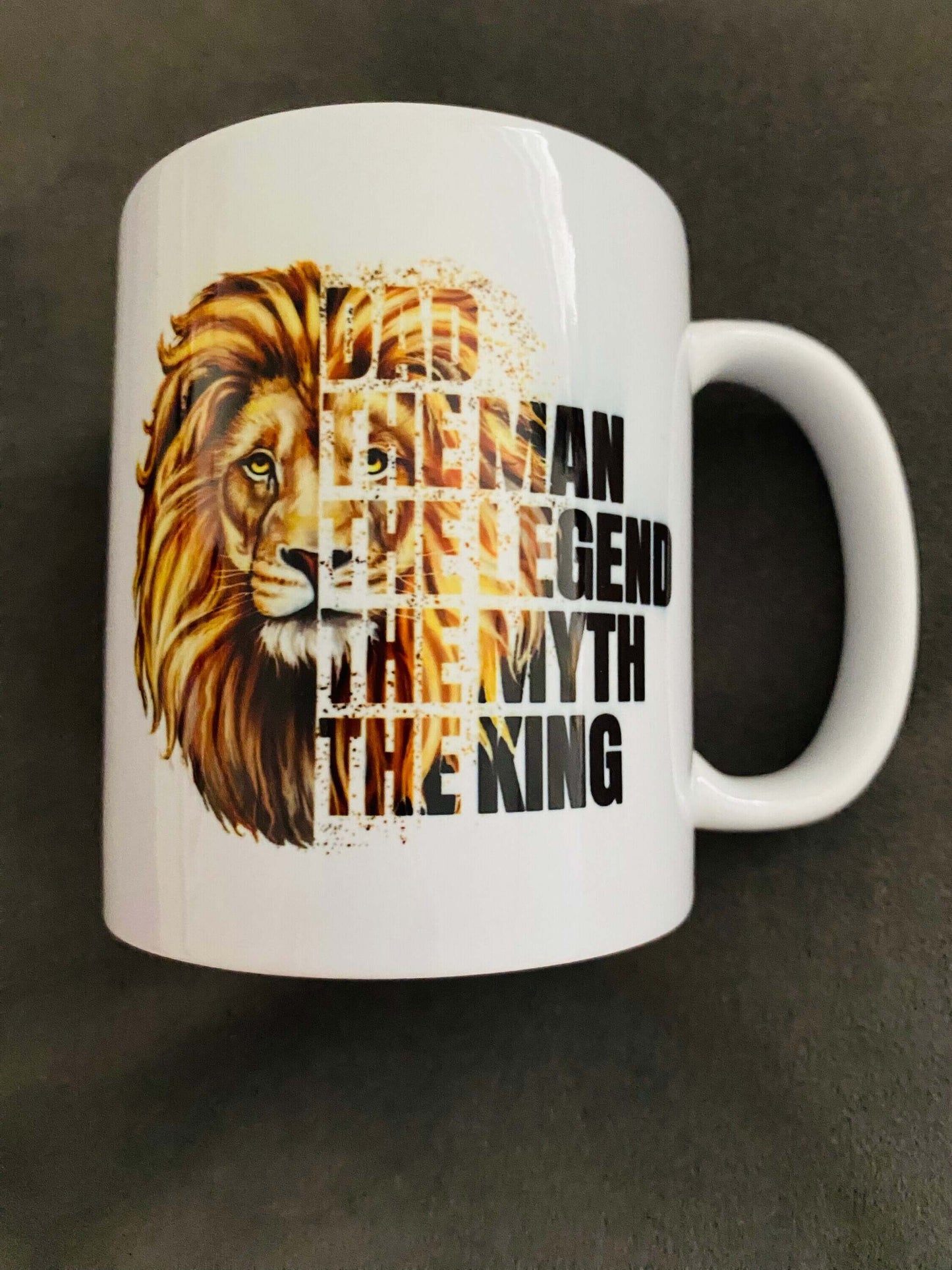 Father's Day Gift, Dad Mug, Gift For Dad, Lion Mug, The King, Dad Gift, Ceramic 11oz Mug, Gifts For Him, Birthday Gift