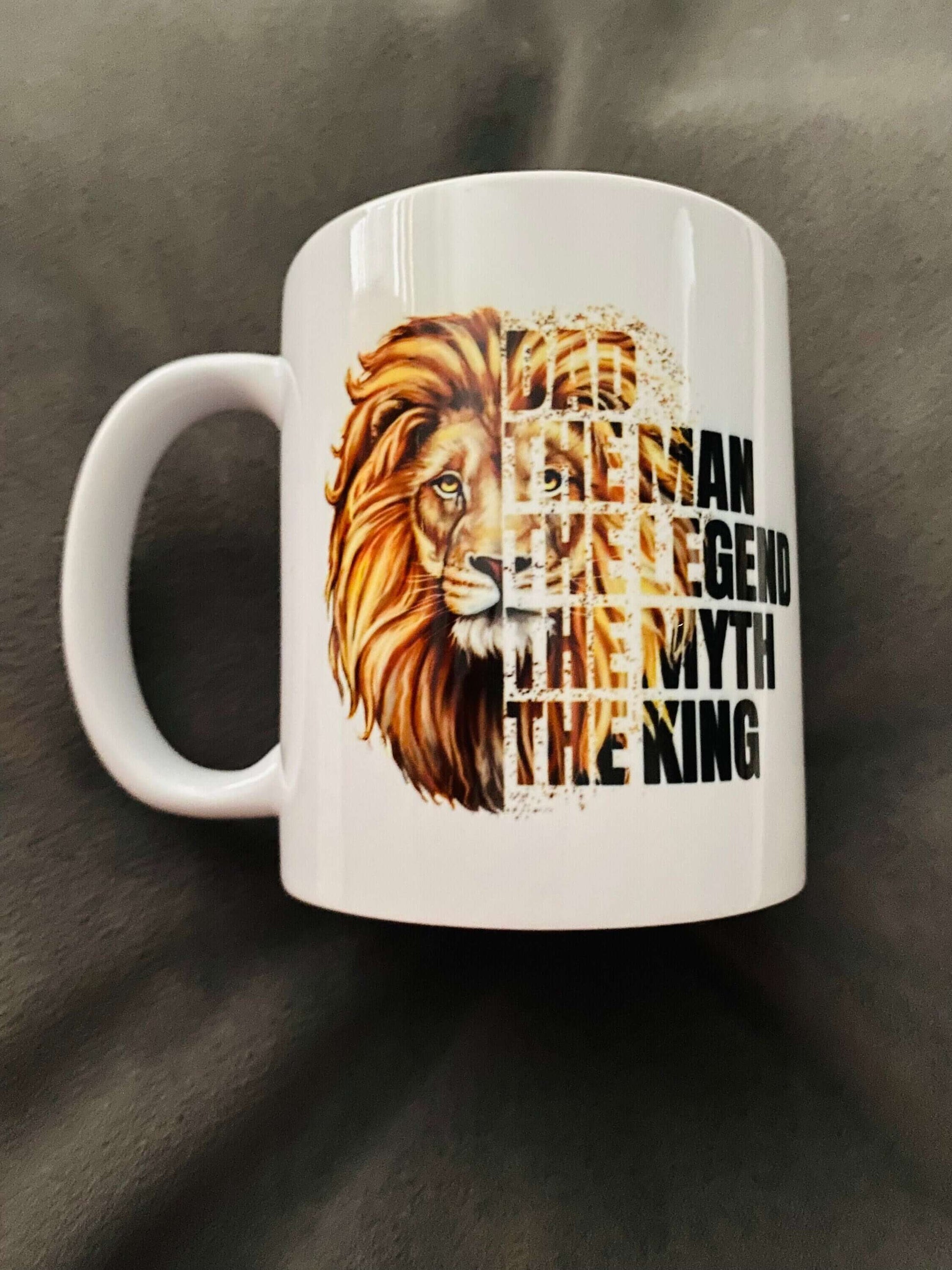 Father's Day Gift, Dad Mug, Gift For Dad, Lion Mug, The King, Dad Gift, Ceramic 11oz Mug, Gifts For Him, Birthday Gift