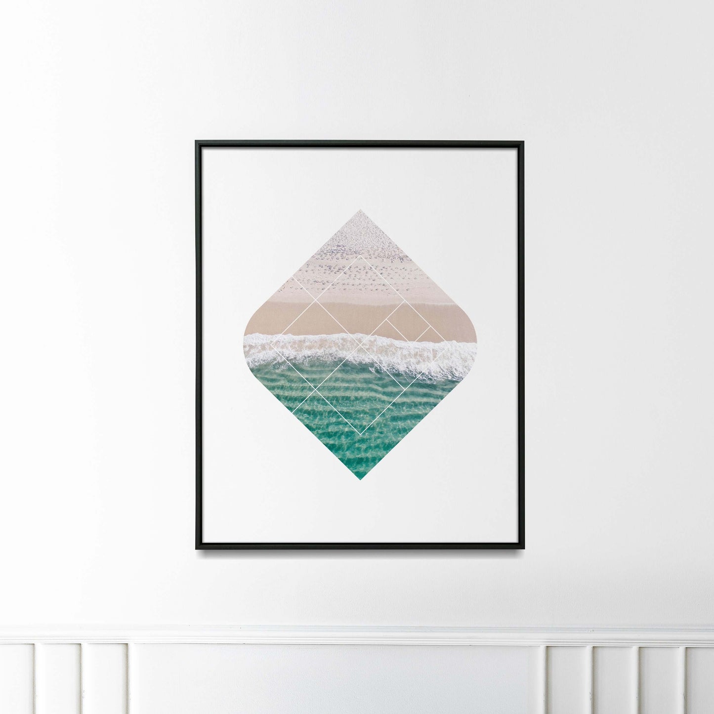 Geometric Beach Print, Living Room Wall Art, Beach Prints, Abstract Prints, Modern Art, Summer Decor, Bedroom Prints, Bathroom Prints