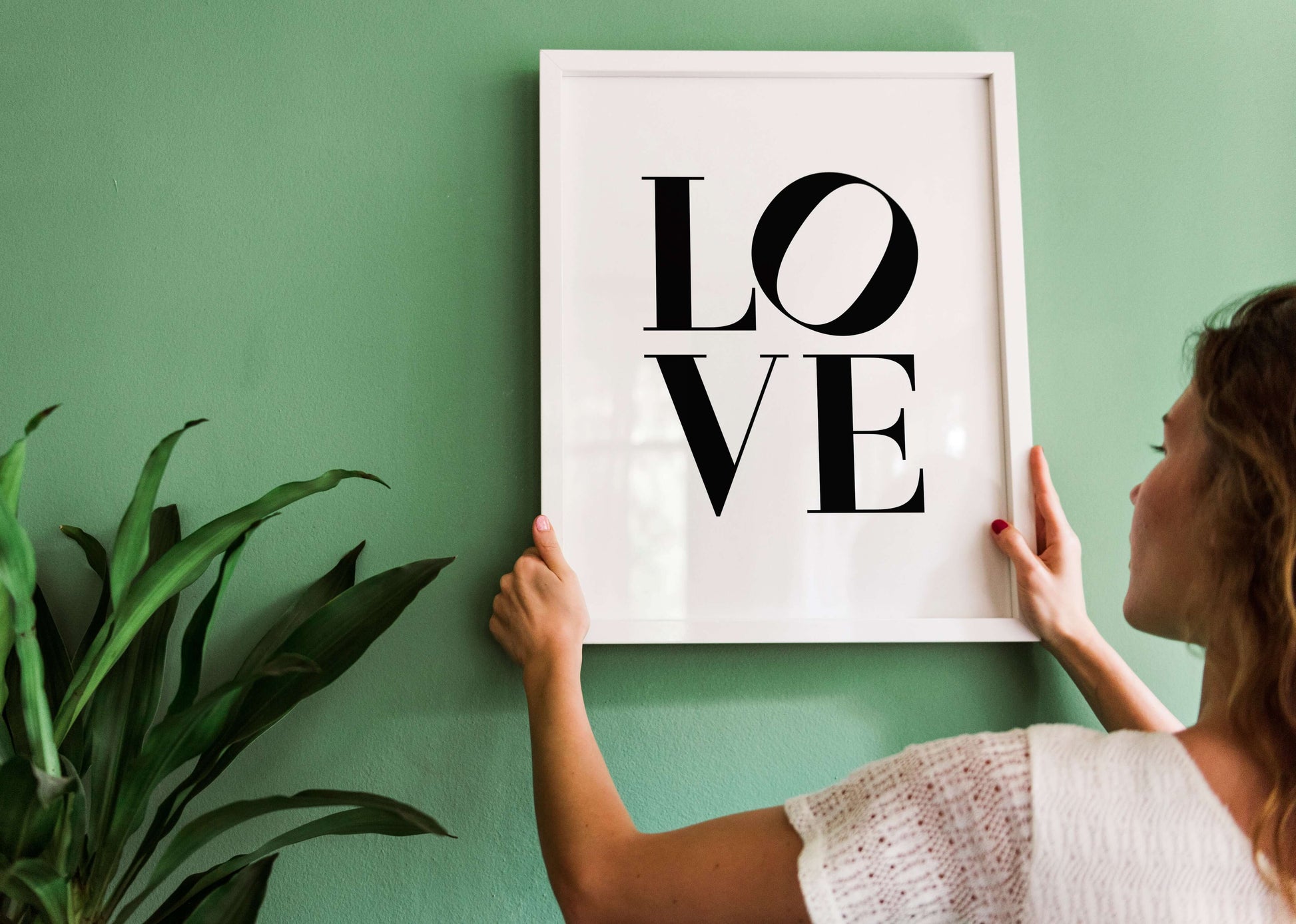 Love Typography Print, Modern Typography Print, Bedroom Wall Art