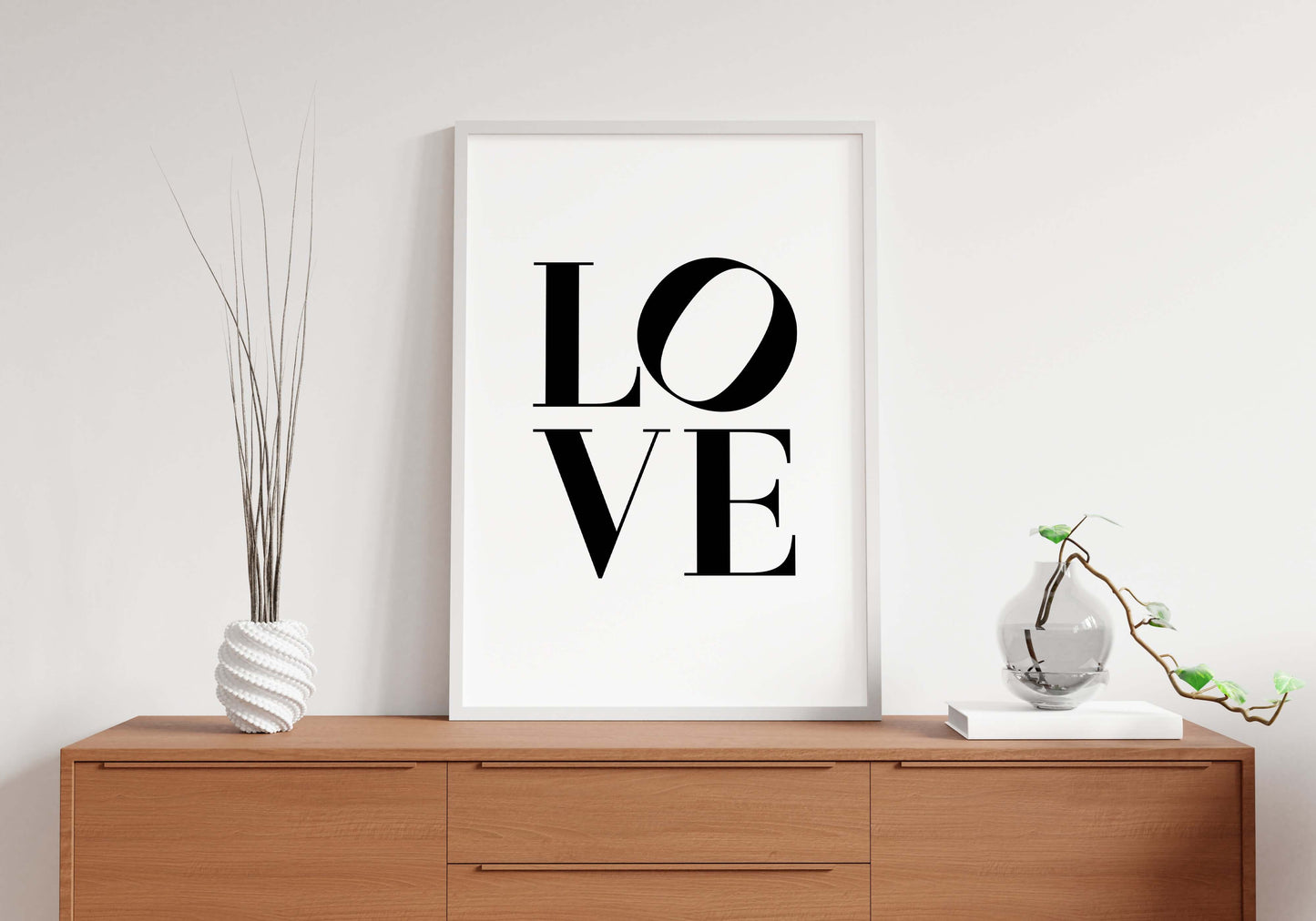 Love Typography Print, Modern Typography Print, Bedroom Wall Art