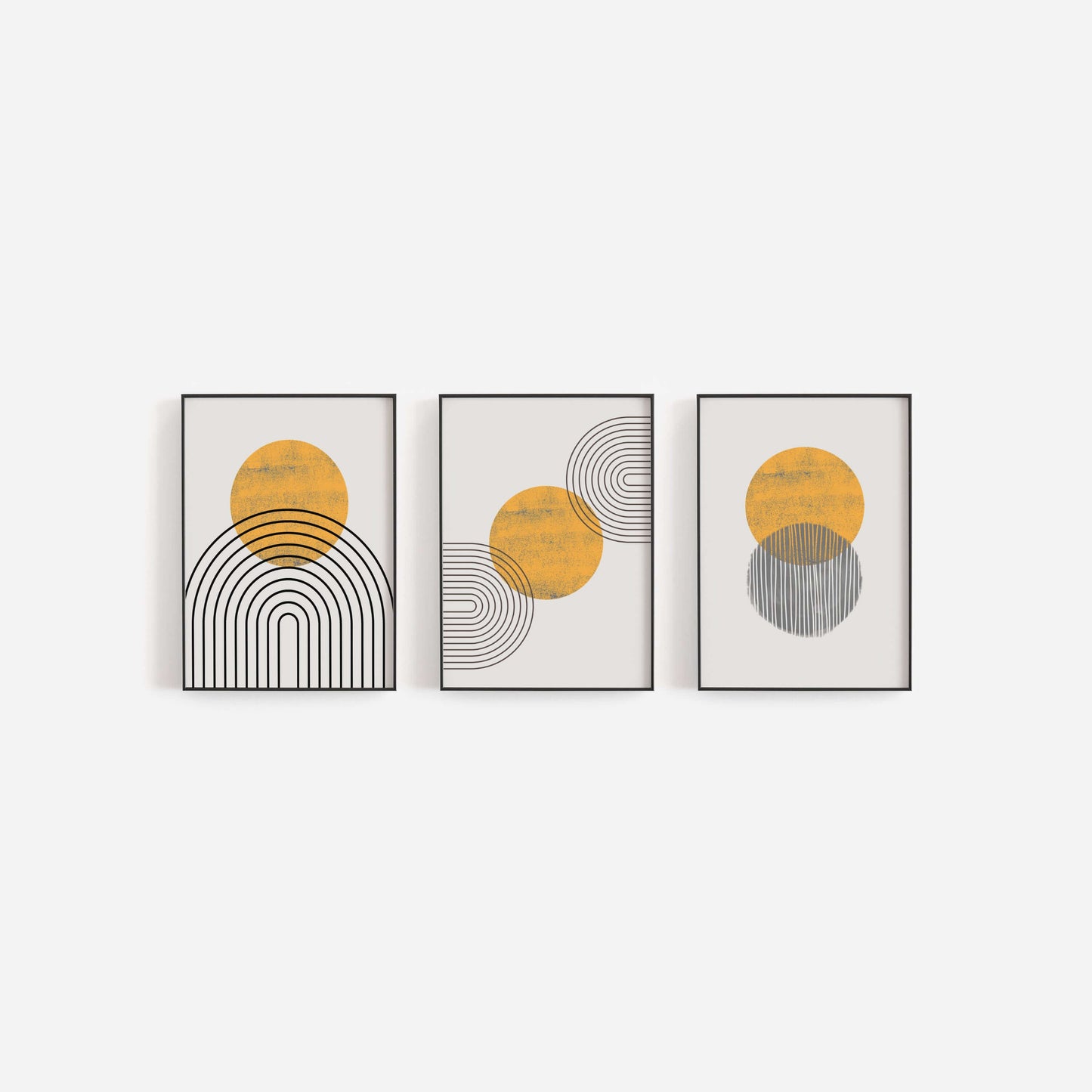 Set of 3 Abstract Geometric Prints, Living Room Wall Art, Boho Prints, Abstract Prints, Modern Art, Home Prints, Bedroom Prints