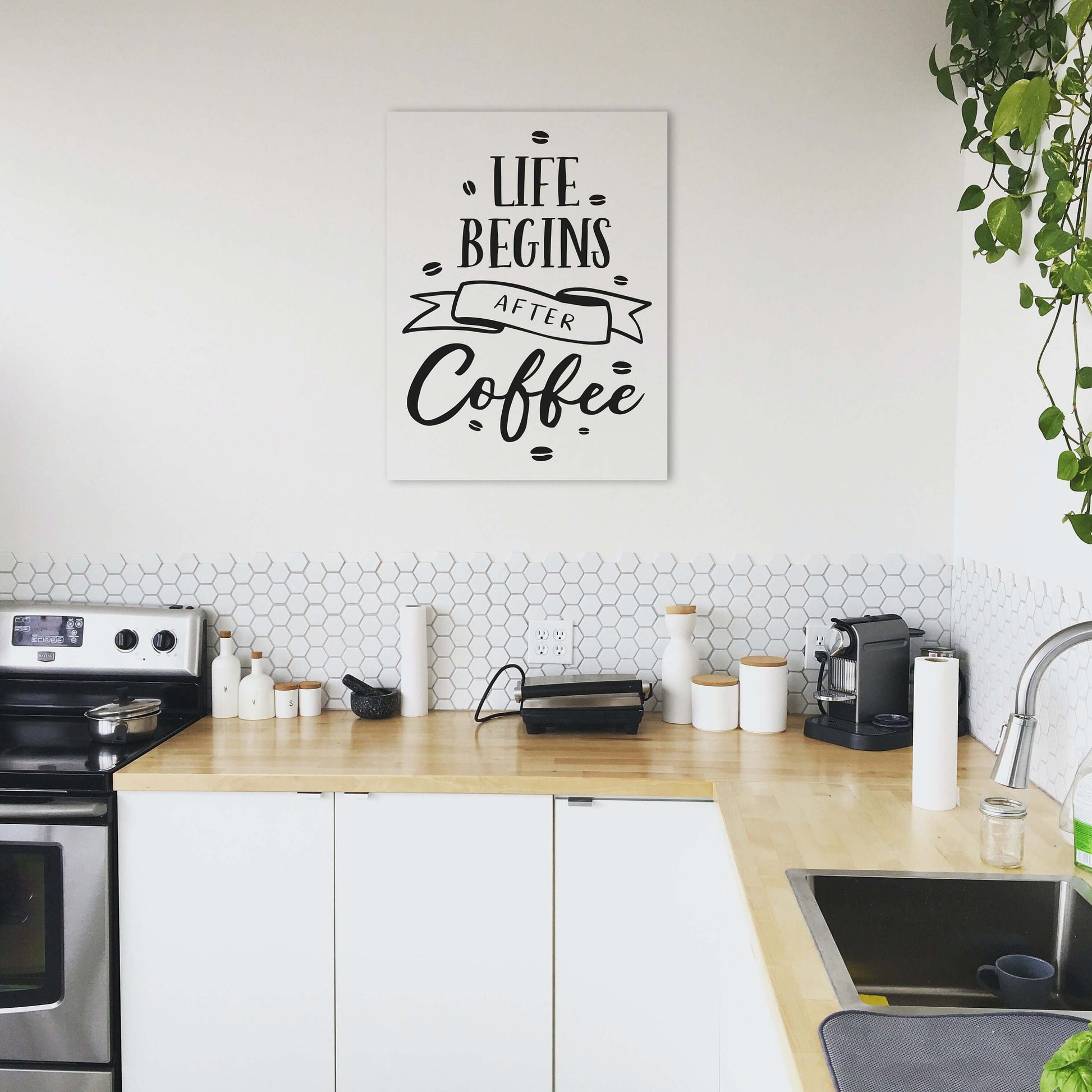 Life Begins After Coffee Print, Home Print, Home Decor, Wall Art, Kitchen Print, Kitchen Decor, Coffee Print, Fun Print, Coffee Quote