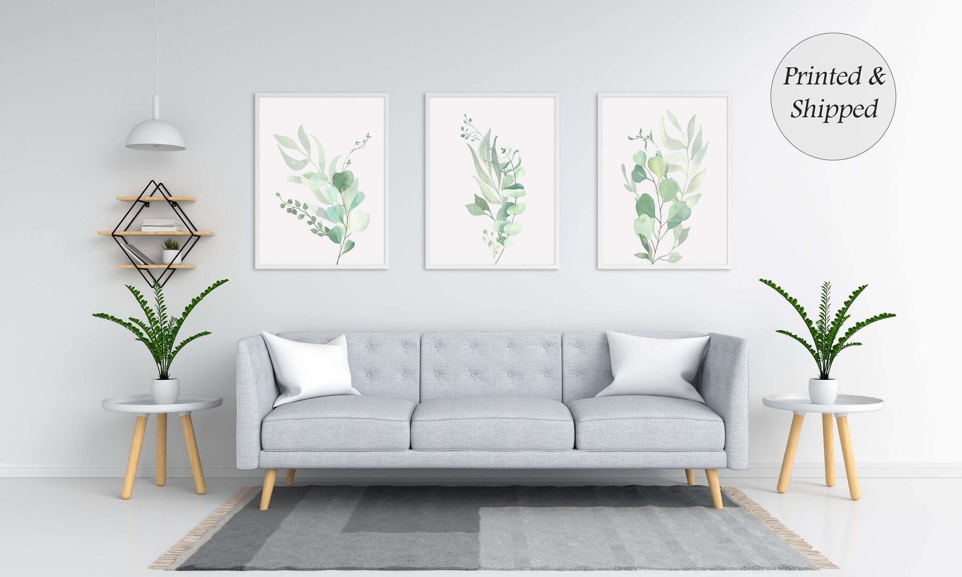 Eucalyptus Watercolour Prints, Botanical Prints, Botanical Art, Set Of 3, Leaf Prints, Home Decor, Bathroom Decor, House Plant Prints