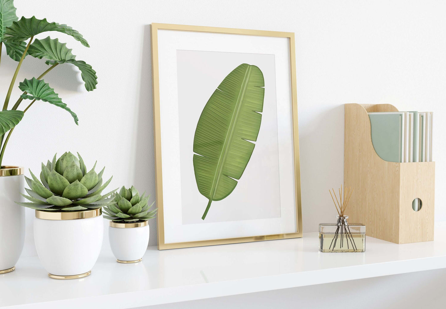 Banana Leaf Print, Wall Art, Home Decor, Bathroom Decor, Botanical Illustration, Tropical, Leaf Print, Bathroom Prints, Home Prints