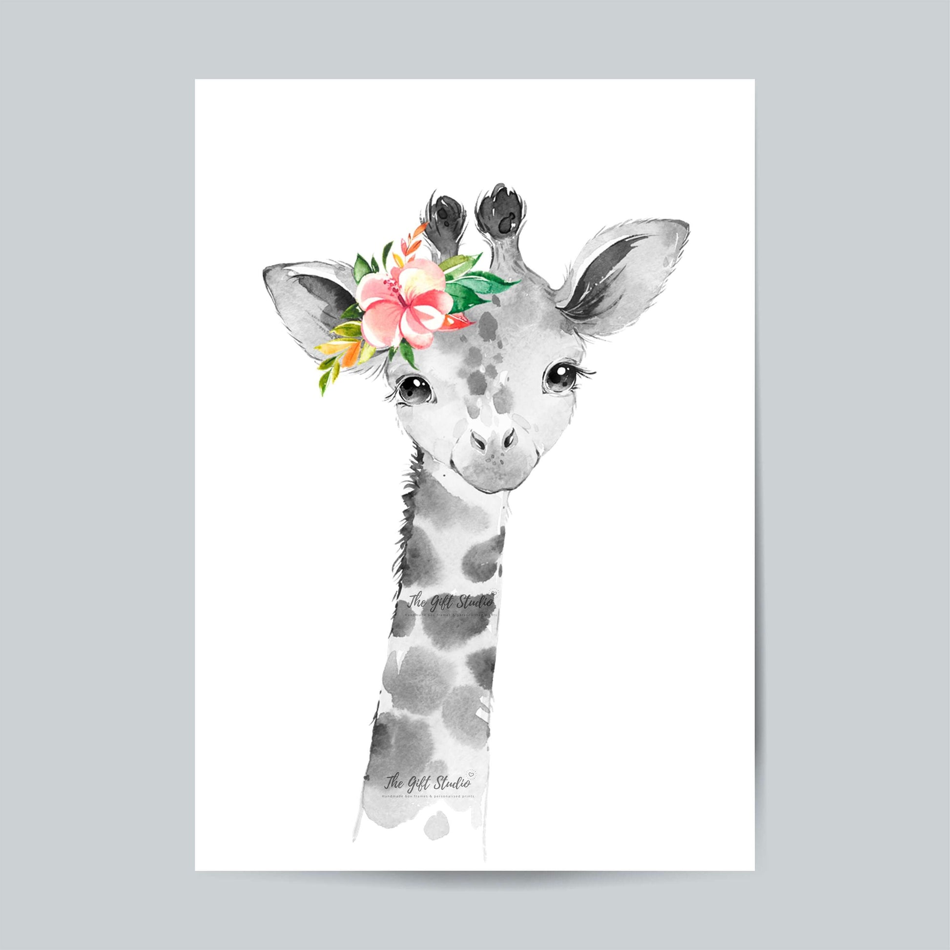 Safari Animal Prints Girls Nursery Set, Black White With Colour Flowers, Safari Nursery Decor, Animal Nursery Prints, Nursery Wall Art