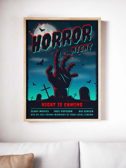 Set Of 2 Retro Movie Posters, Retro Movie Prints, Retro Horror Movie Prints, Horror Poster, Vintage Cinema Poster, Retro Wall Art