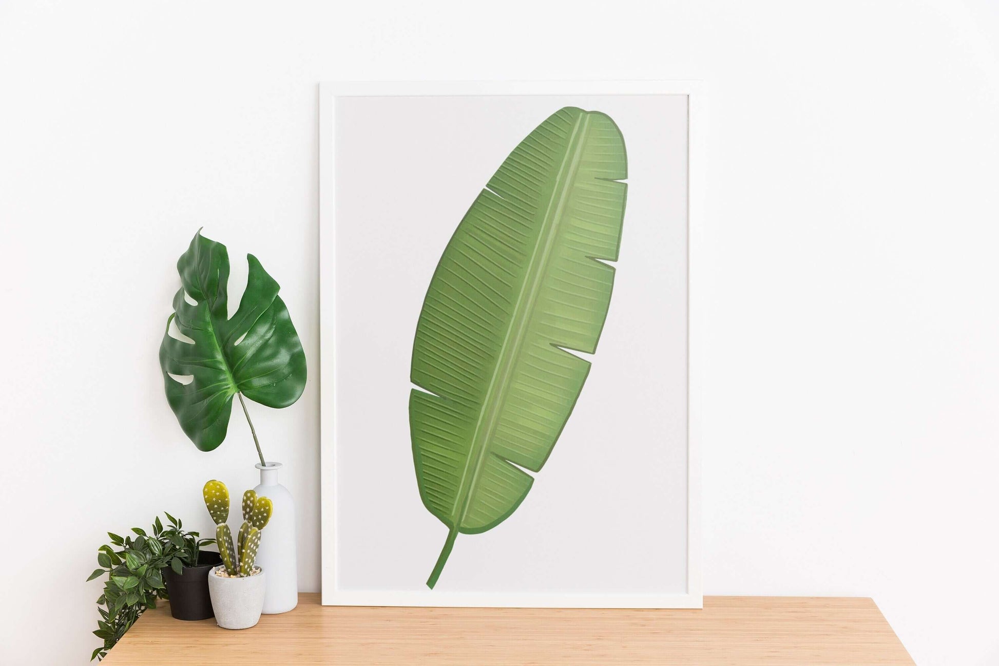 Banana Leaf Print, Wall Art, Home Decor, Bathroom Decor, Botanical Illustration, Tropical, Leaf Print, Bathroom Prints, Home Prints