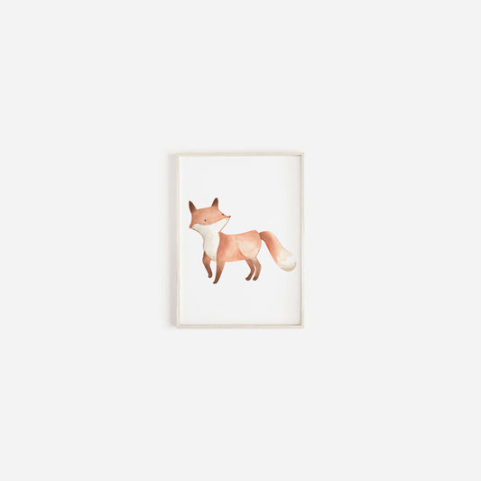 Woodland Fox Animal Print, Nursery Decor, Watercolour Prints, Nursery Animal Prints,Nursery Illustrations,Boys And Girls Nursery Prints