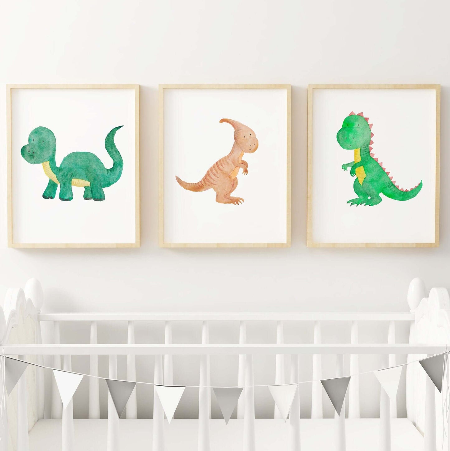 Nursery Wall Art, Nursery Decor, Watercolour Prints, Dinosaur Wall Art, Dinosaur Bedroom Prints, Children's Wall Art, Nursery Prints