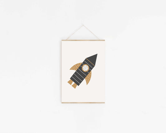 Space Rocket Print, Boys Bedroom Print, Kids Space Prints, Space Prints, Home Decor, Kids Wall Decor, Nursery Prints, Space Themed Nursery