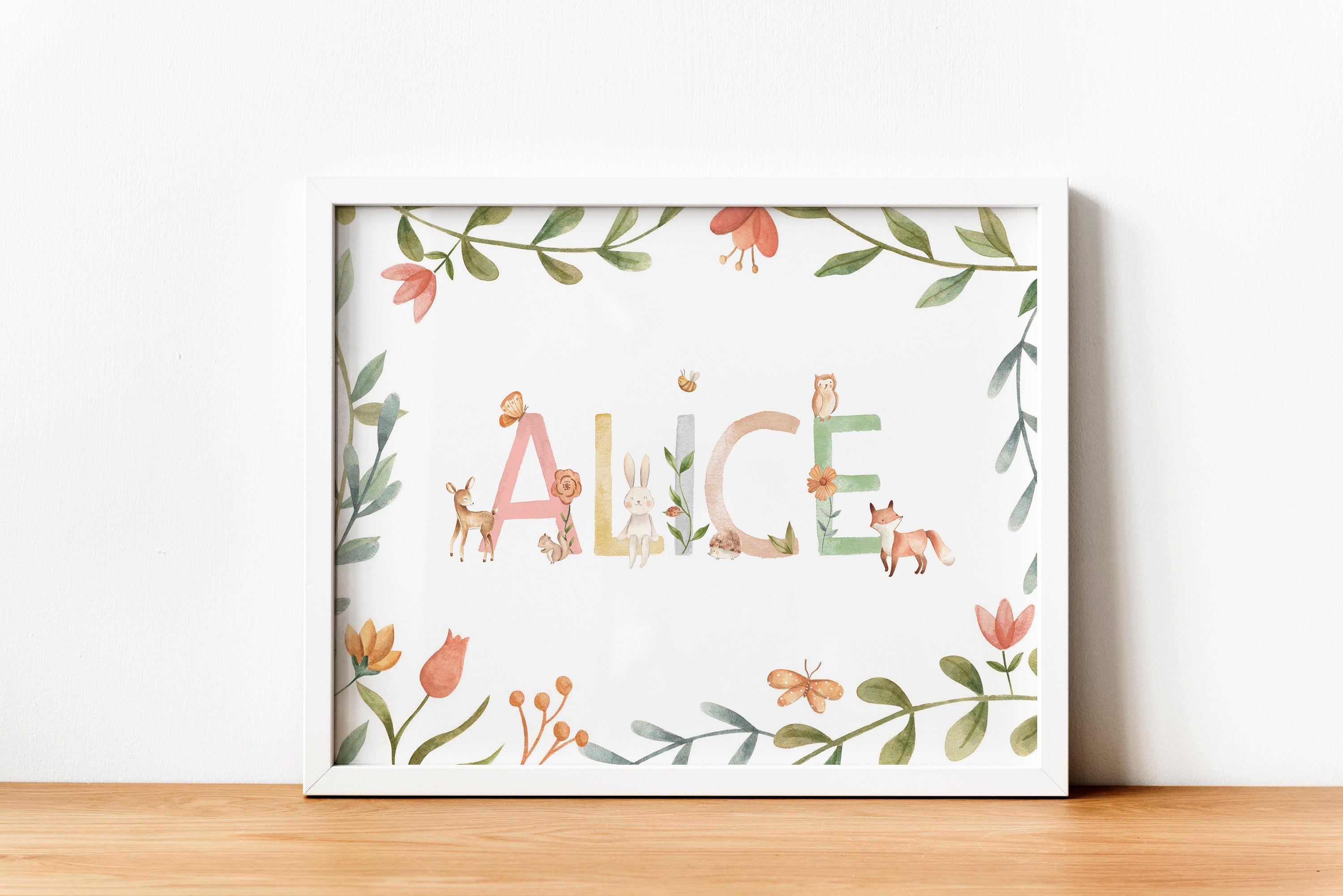 Baby nursery best sale name wall art