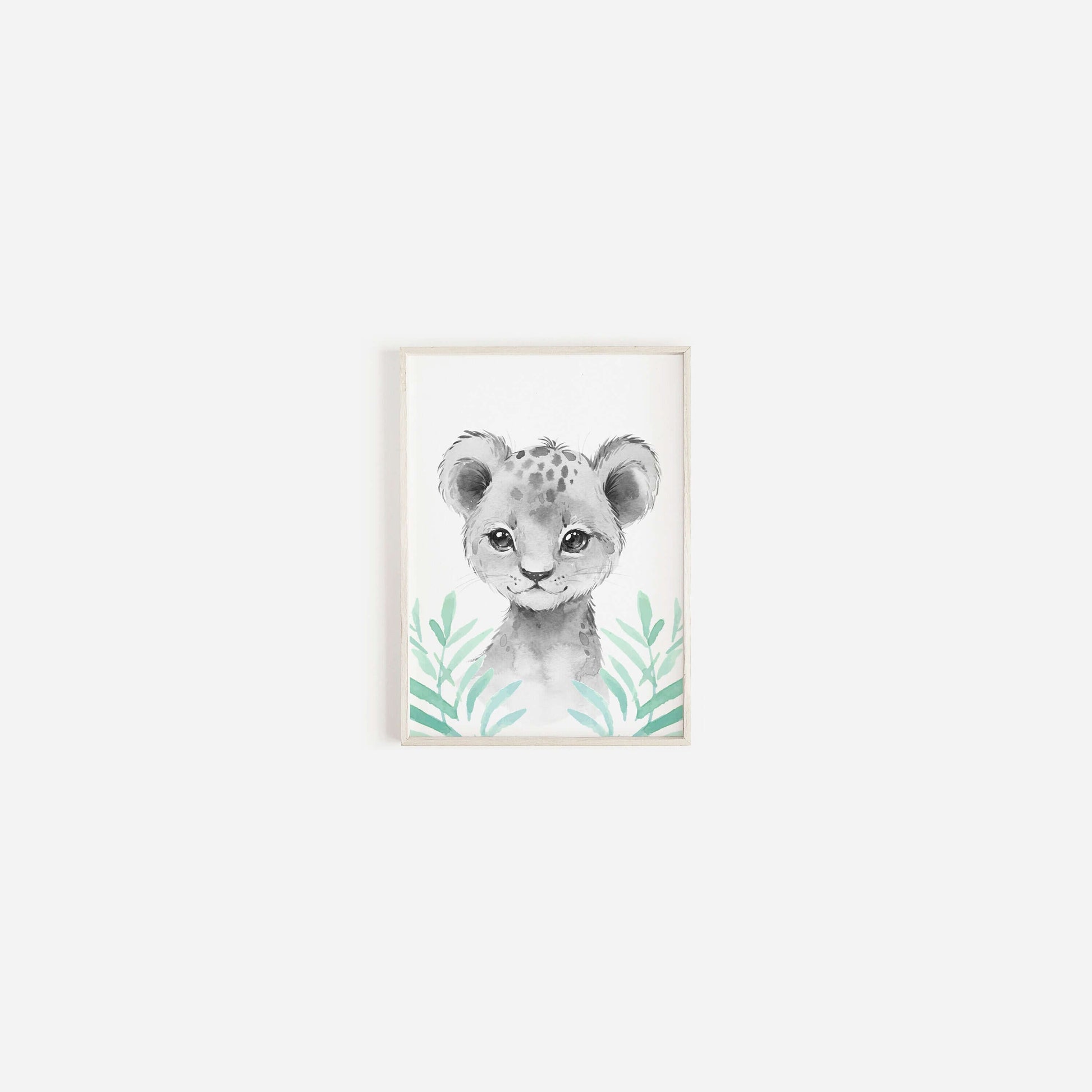 Safari Animal Prints Boys and Girls Nursery Set, Black & White With Foliage, Safari Nursery Decor, Animal Nursery Prints, Nursery Wall Art