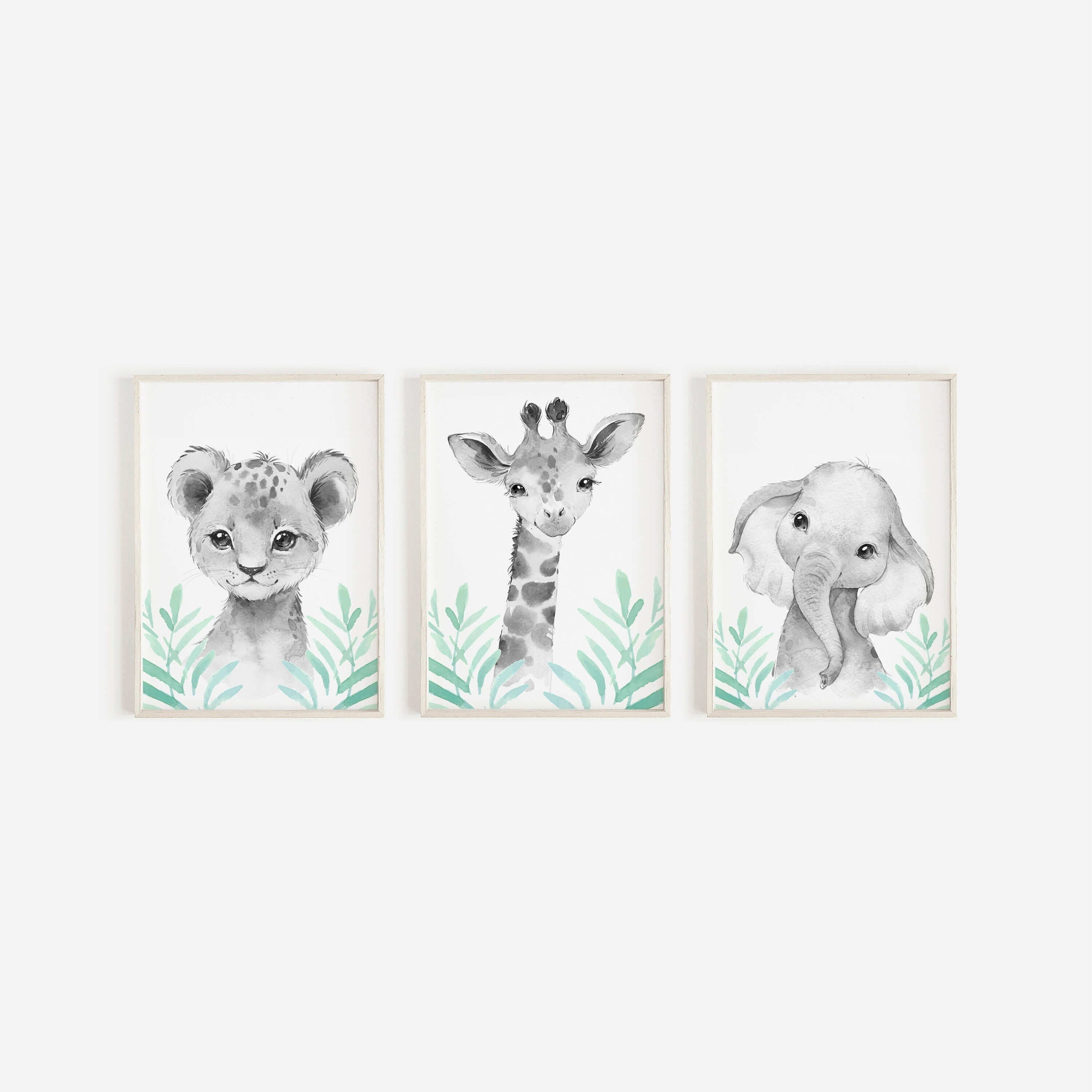 Black and white animal best sale nursery prints