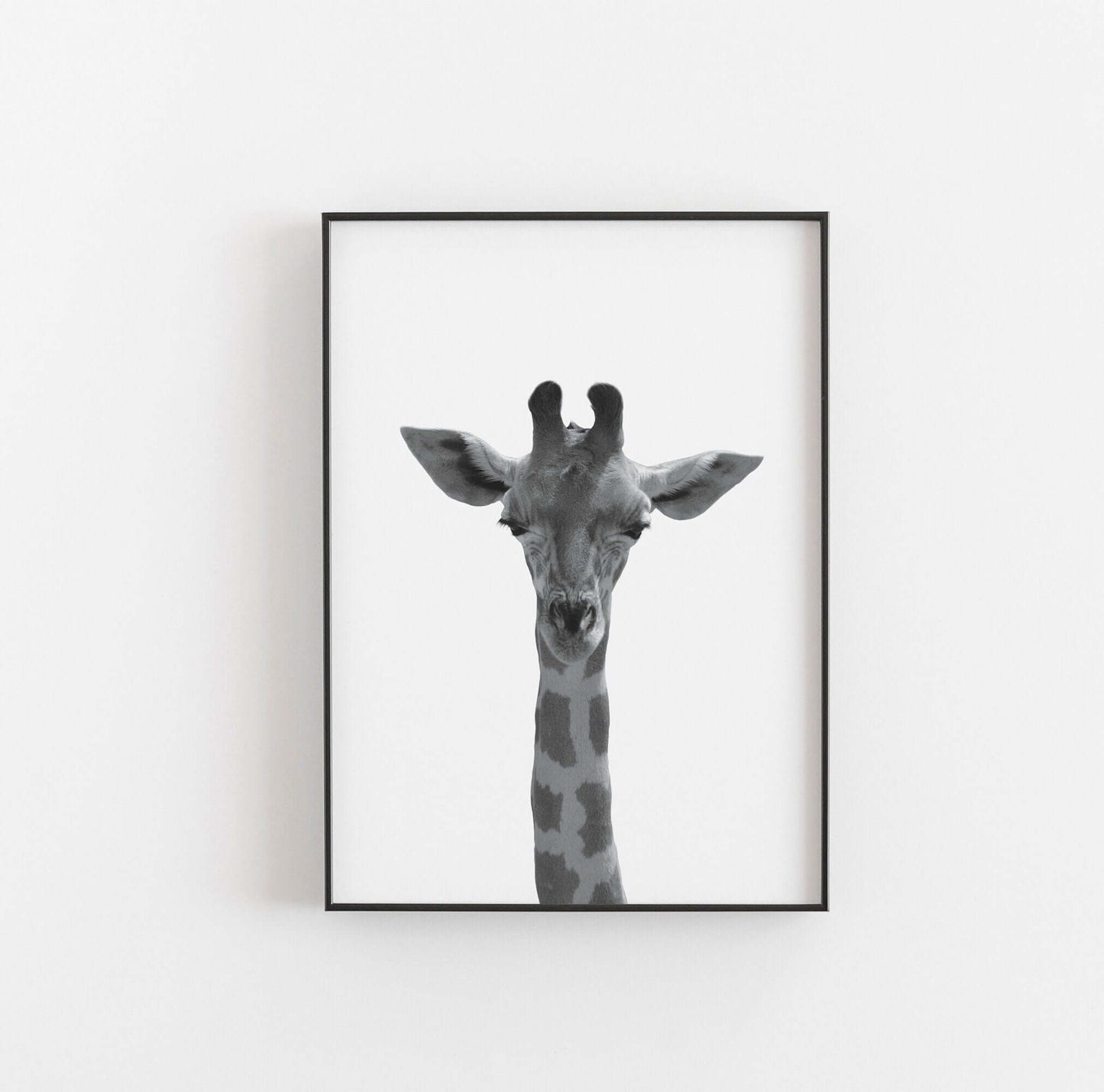 Giraffe Monochrome Print, Nursery Print, Home Decor, Animal Wall Art, Monochrome Art, Wall Art, Kids Bedroom Decor, Safari Animal Print