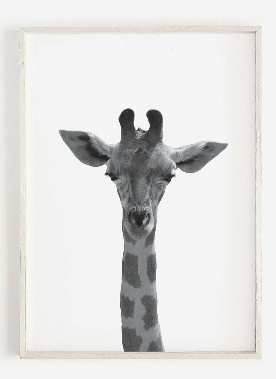 Giraffe Monochrome Print, Nursery Print, Home Decor, Animal Wall Art, Monochrome Art, Wall Art, Kids Bedroom Decor, Safari Animal Print