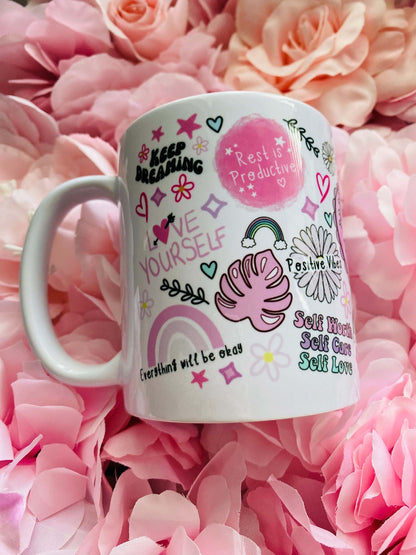 Positive Affirmation Mug,Cup of Positivity,Motivational Mug,Self Love Mug,11oz Ceramic Mug,Best Friend Gift,Gifts for Her,Inspirational gift